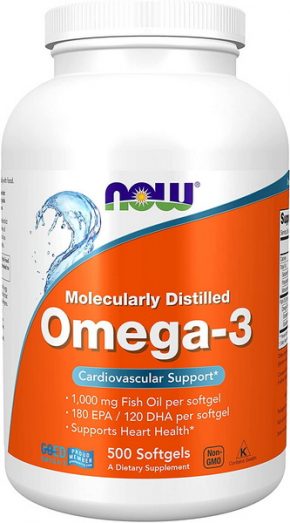 NOW Foods Omega 3 500 капсул